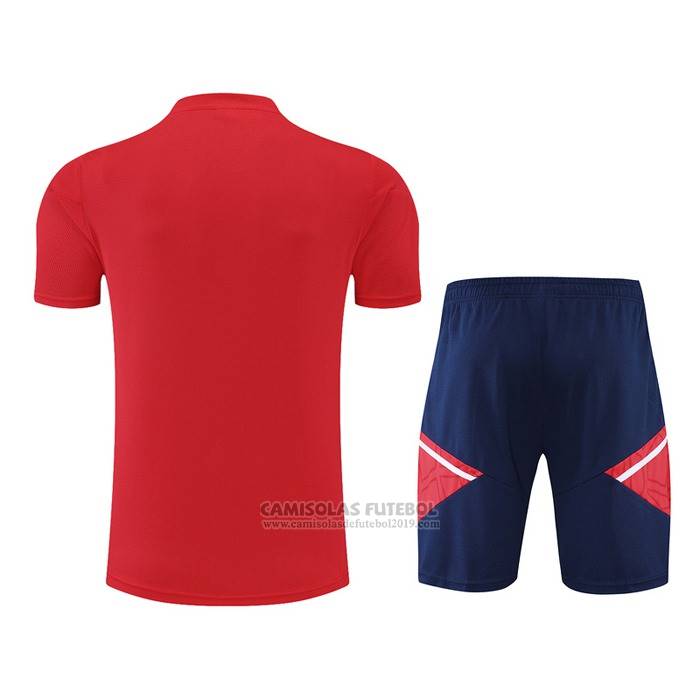 Fato de Treino Arsenal Manga Curta 2022-2023 Vermelho - Calcas Curta